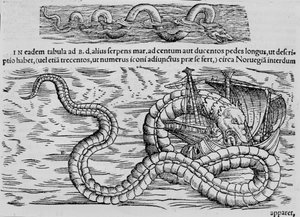 Serpent de mer, créature marine d