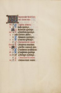 Page du calendrier de septembre - Unknown artist
