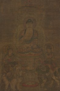 Triade de Shakyamuni : Bouddha Assisté par Manjushri et Samantabhadra - Unknown artist