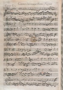 Partition de Canones diversi super thema regium, offrande musicale de Johann Sebastian Bach (XVIIIe siècle) - Unknown artist