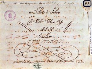 Page de partition musicale pour Salve Regina par Domenico Scarlatti - Unknown artist