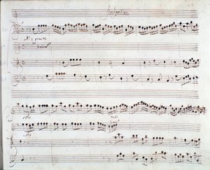 Page de partition pour Le couronnement de Darius par Giuseppe Aldrovandini (1703) - Unknown artist