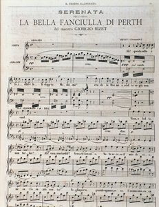 Page de partition pour La jolie fille de Perth, opéra de Georges Bizet - Unknown artist