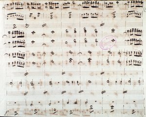 Page de partition pour le premier violon dans l