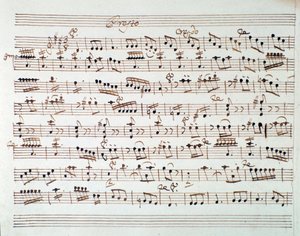 Page de partition pour le premier violon dans l