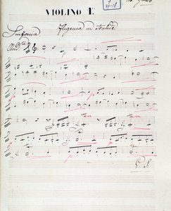 Page de partition pour le premier violon d