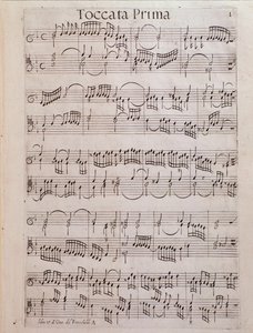 Page de partition du Deuxième livre de toccates par Girolamo Frescobaldi - Unknown artist