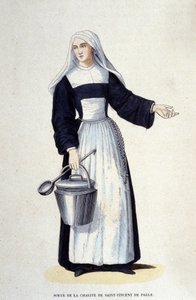 Sœur de la Charité de Saint Vincent de Paul. Gravure d