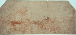 Esquisse pour le Jugement dernier (recto) ; Étude de tête (verso)