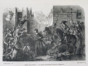 Scène de fronde - Le peuple réclamant la liberté de Brousel en 1648 - Unknown artist