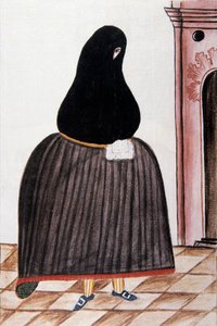 Femme espagnole portant un voile couvrant son visage, de "Trujillo del Peru" ou "Codex Martínez Compañón", par Baltazar Martinez Compañón y Bujanda, évêque de Trujillo (1782-1785) - Unknown artist