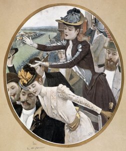 Spectateurs aux courses - Unknown artist
