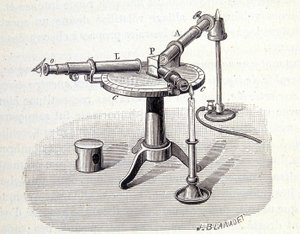 Spectroscope Bunsen et Kirchoff - dans « Physique populaire » par Emile Desbeaux, Flammarion - Unknown artist