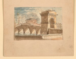 Décor de scène, pont sur l