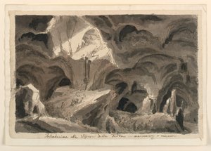 Décor de scène, grottes - Unknown artist