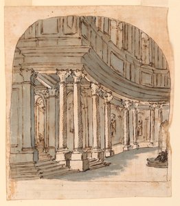 Décor de scène : Portique courbe - Unknown artist