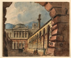 Décor de scène, extérieur du palais - Unknown artist
