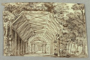 Décor de Scène, Pavillon de Jardin - Unknown artist