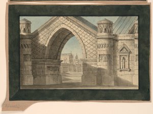 Décor de scène, arche gothique - Unknown artist