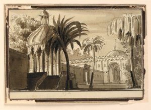 Décor de scène, jardins orientaux - Unknown artist