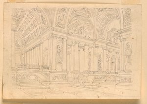 Décor de scène, intérieur du palais