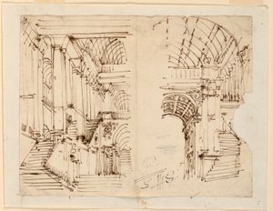Décor de scène, escaliers - Unknown artist