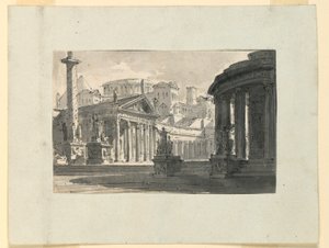 Décor de Scène, Vue de la Ville Antique - Unknown artist