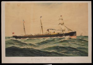 State Line New York et Glasgow, Austin Baldwin & Co Agents Généraux New York - Unknown artist