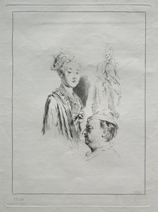Étude de têtes - Unknown artist