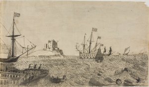 Bateaux suédois au large de la côte - Unknown artist