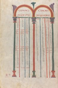 Tables canoniques des quatre évangiles, Canon II, XIe siècle (manuscrit membranaire enluminé) - Unknown artist