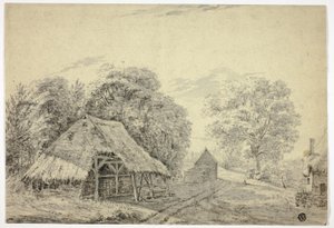 Cabane en chaume à la ferme
