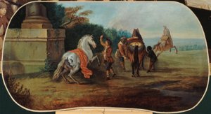 Le bain des chevaux, entre 1701 et 1800 (huile sur toile) - Unknown artist