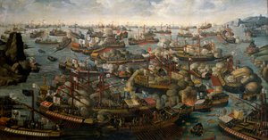 La Bataille de Lépante, 7 octobre 1571, fin du 16e siècle - Unknown artist