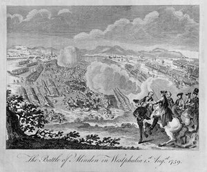 La Bataille de Minden en Westphalie - Unknown artist