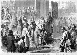 La bénédiction de la Neva, Russie, le jour des Rois - Unknown artist