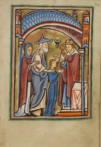 Le départ de la Vierge du Temple - Unknown artist