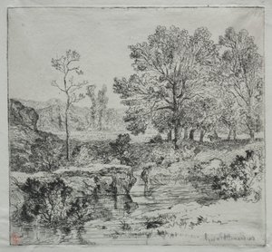 Le Bord de la Forêt. Le Pêcheur de Crevettes - Unknown artist