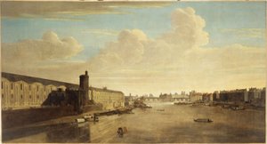 La Grande Galerie du Louvre, avec la Porte Neuve, Pont-Neuf, Cité, Tour de Nesle et Quai Malaquais, vers 1640, arrondissements actuels 1er et 6e, entre 1635 et 1645 - Unknown artist