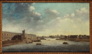 La Grande Galerie du Louvre, avec la Porte Neuve, Pont-Neuf, Cité, Tour de Nesle et Quai Malaquais, vers 1640, entre 1635 et 1645 - Unknown artist