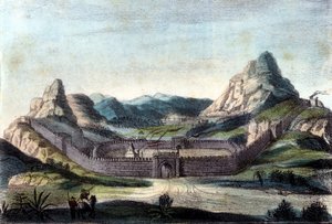 La Grande Muraille de Chine. Gravure du 19e siècle.