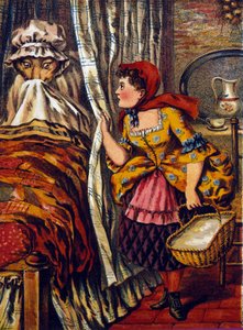 Le Petit Chaperon Rouge. Conte de Charles Perrault (1697). Illustration anonyme