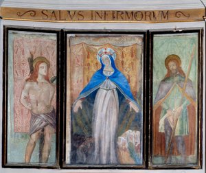 La Madone, Saint Sébastien et Saint Roch - Unknown artist