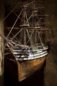 Le Marengo. Modèle votif, vu de la proue, après 1810. Modèle en bois, brave et fibres végétales. Musée de la Marine de Brest - Unknown artist