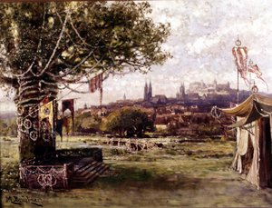 Les Maîtres Chanteurs de Nuremberg, opéra créé par Richard Wagner : scénographie par Bruckner. Musée Wagner Bayreuth. - Unknown artist