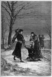 Le Meurtre de Rutland par Lord Clifford - Edmund, comte de Rutland est tué par Lord Clifford à la bataille de Wakefield - Edmond Plantagenet comte de Rutland