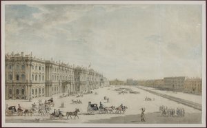 La place du Palais à Saint-Pétersbourg - Unknown artist