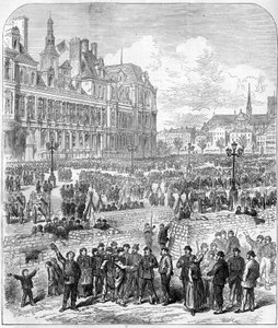 La Commune de Paris en 1871. Barricades et parc d