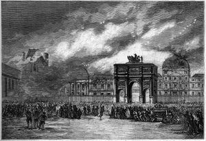 La Commune de Paris en 1871. Incendie du palais des Tuileries pendant la semaine sanglante (22-28 mai)