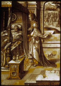 La princesse phénicienne Jézabel promet à son mari Achab (Akhab), qui est contrarié de ne pas obtenir la vigne de Naboth, de l